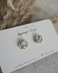 Stardust druzy clay studs - Rapunzel & Croft