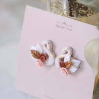 ODETTE Swan studs - Rapunzel & Croft