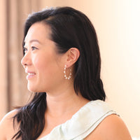 FRESH WATER PEARL hoop earrings
