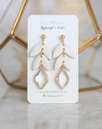 Emma Crystal Leaf dangle earrings