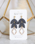 Emma Crystal Leaf dangle earrings