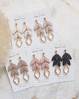 Emma Crystal Leaf dangle earrings