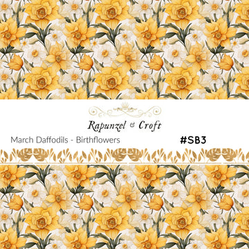 March Daffodils Transfer Sheet #SB3