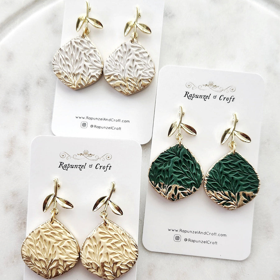 BLOOMING LEAVES dangle earrings