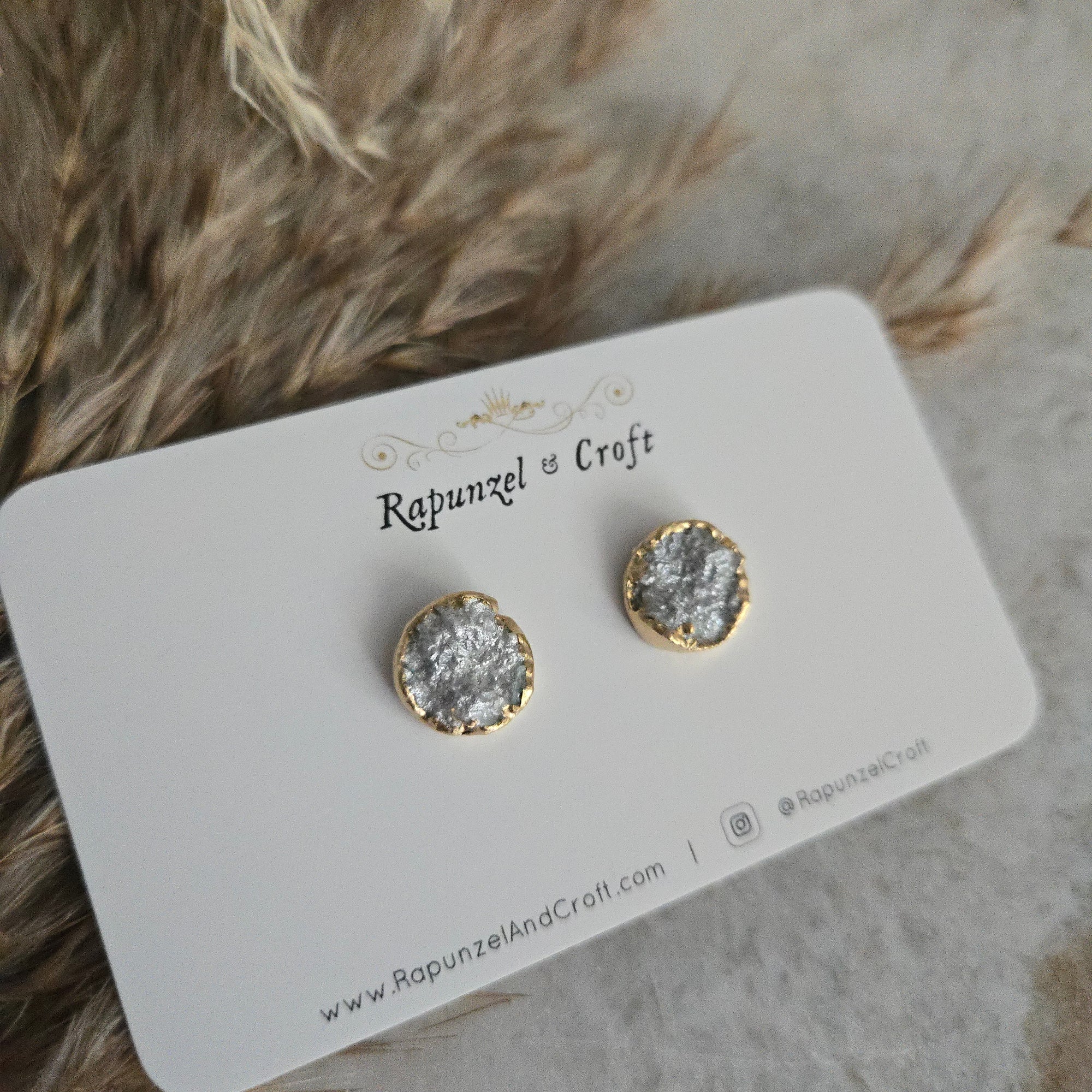 Stardust druzy clay studs