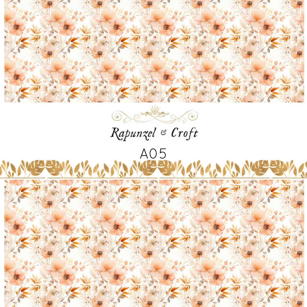 Cozy Autumn Poppies Transfer Sheet - A05 – Rapunzel & Croft