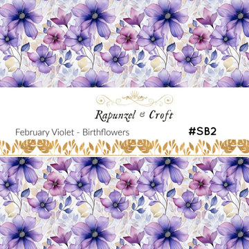 February Violets Transfer Sheet #SB12