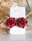 Festive Lenten Rose earrings