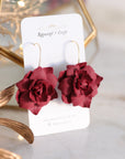 Festive Lenten Rose earrings