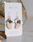 Neutral Christmas Stockings earrings