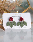 Festive Holly earrings