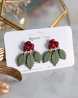 Festive Holly earrings