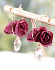 Change Starts Here Peony hoop earrings