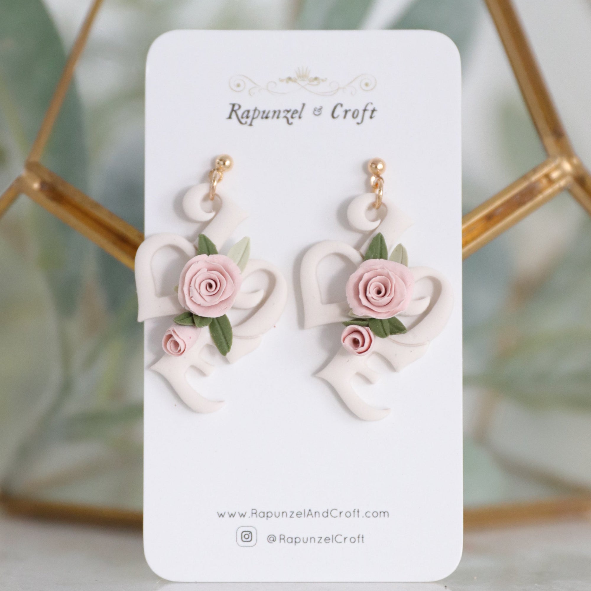 Love Script earrings