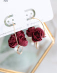 Change Starts Here Peony hoop earrings