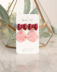 Dewy Hearts & Bows earrings