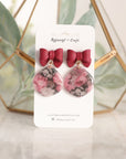 Dewy Moody Peonies & Bows earrings