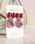 Dewy Moody Peonies & Bows earrings