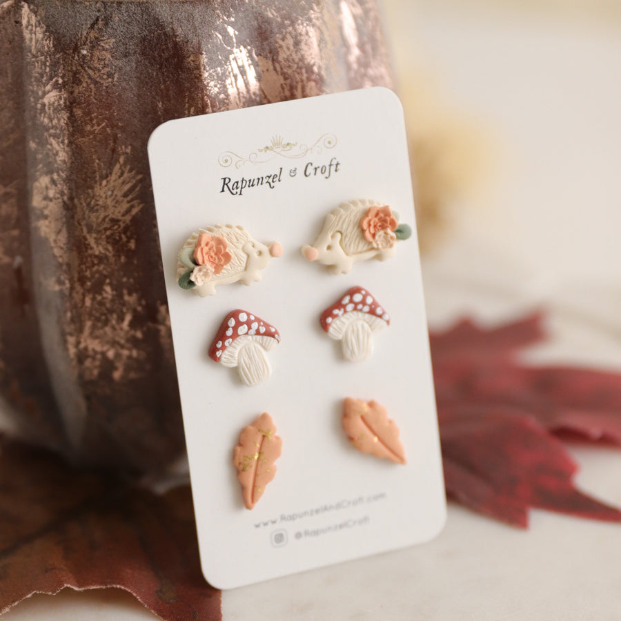 FOREST FRIENDS & FOLIAGE earrings