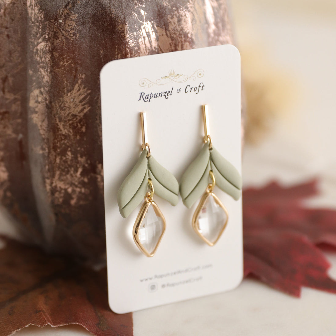 ELEGANT DEW LEAVES earrings