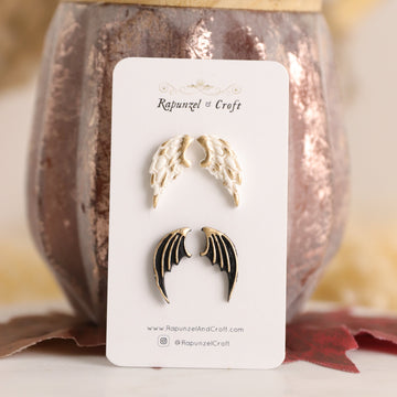 GOOD & EVIL stud earrings