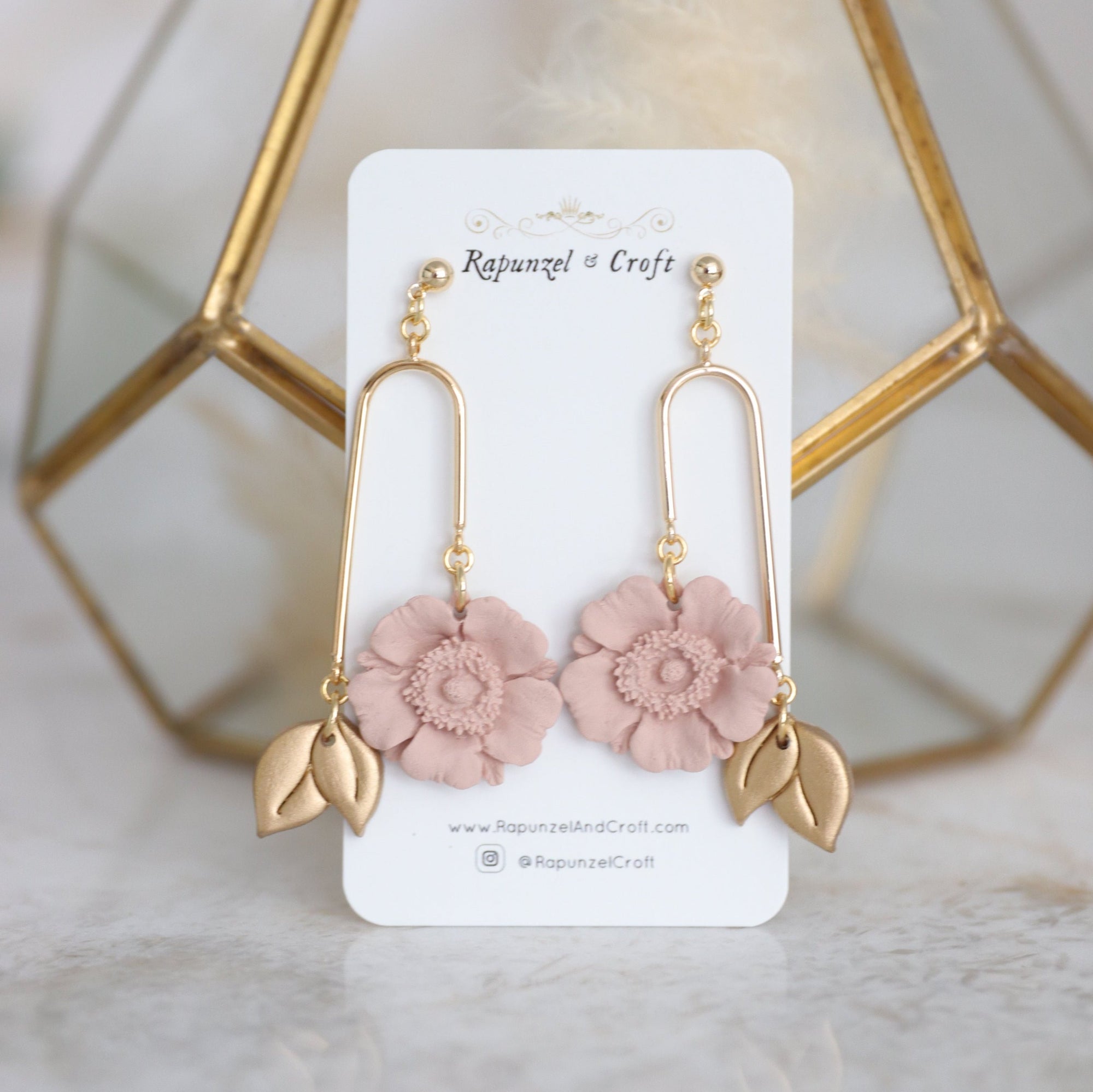 Sasha Floating Flower dangle earrings