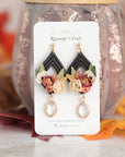 ZARA Floral Crystal Drop earrings