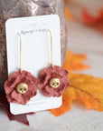 SKULL FLOWER earrings