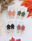 EMMA crystal leaf earrings