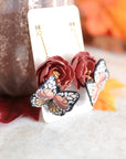 VIVIAN Peony & Butterfly earrings