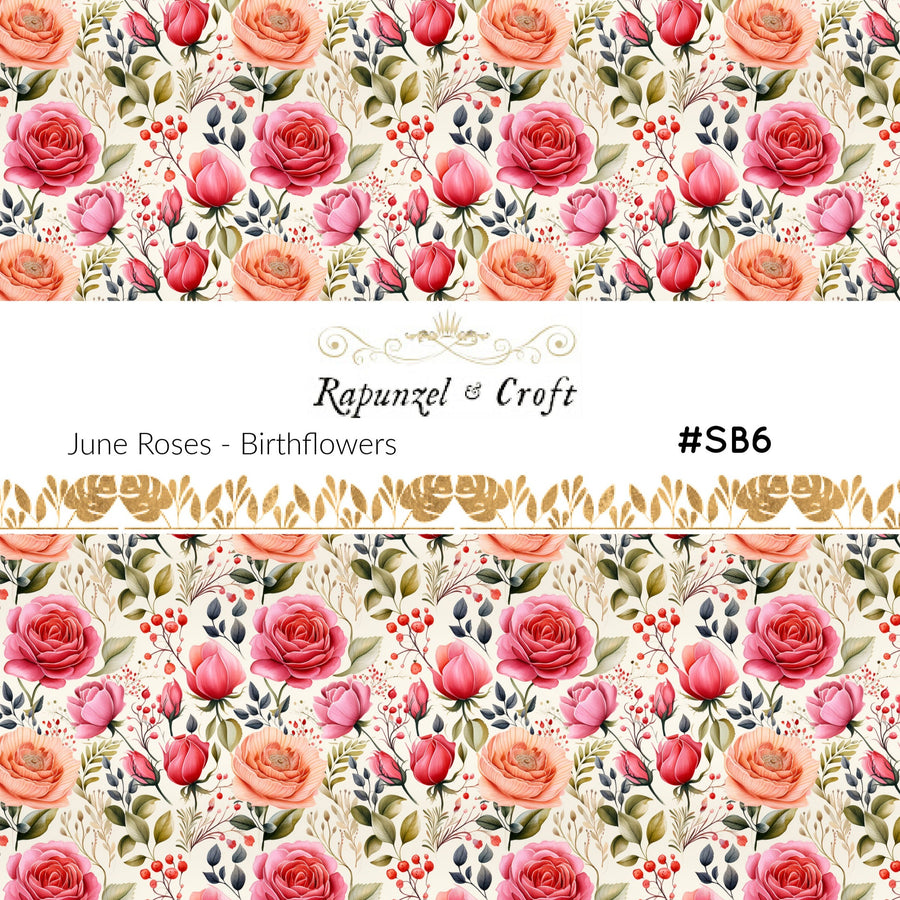 June Roses Transfer Sheet #SB6