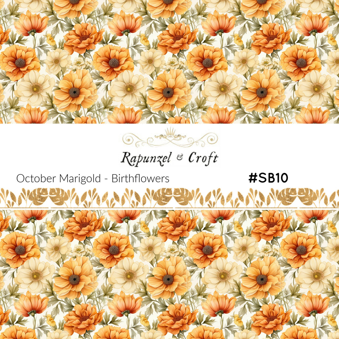October Marigold Transfer Sheet #SB10