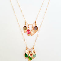 Custom Listing for  Nichole B.:  Addition of Birthstone + Lily in Rose Gold
