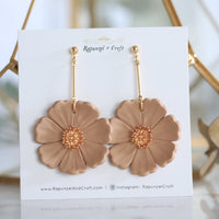 EMILY in BEIGE floral dangle