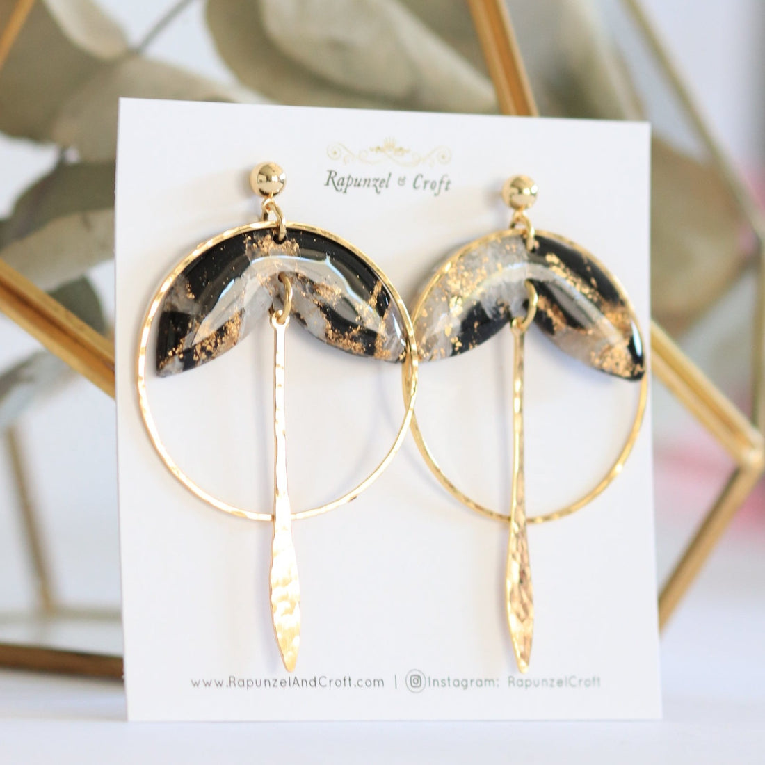 AVALINE - DARK drop earrings