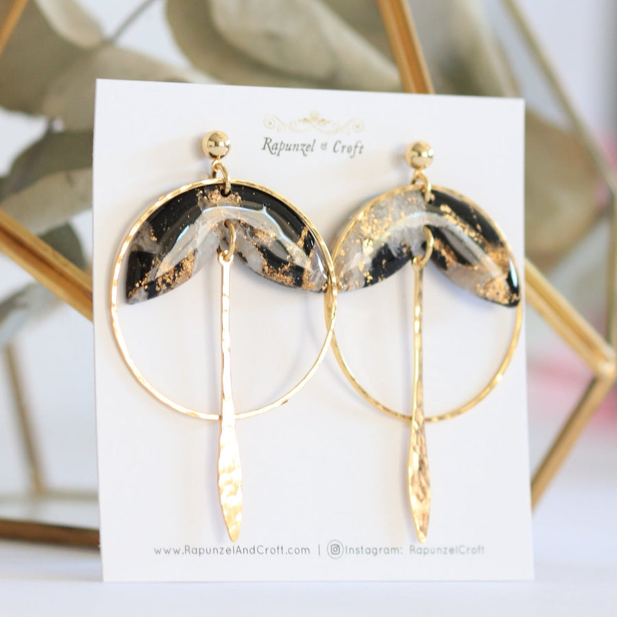 AVALINE - DARK drop earrings