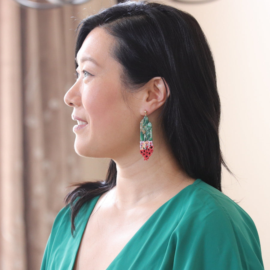 TO THE EMERALD CITY dangle earrings